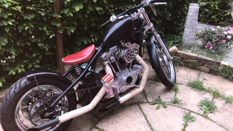 Mijn Sportster met Ironhead blok 1000 cc